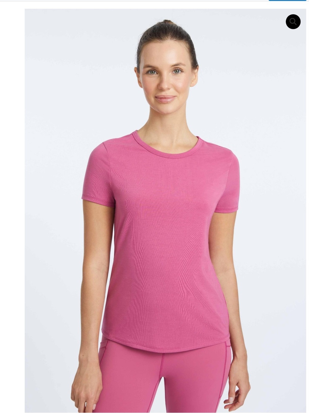 Women’s Short-Sleeve Ribbed Yoga Top — Red Violet
